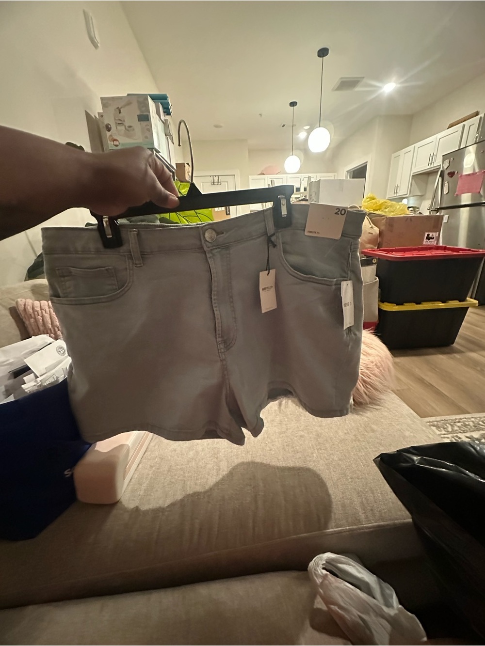 Forever 21 Light Gray Women's Denim Shorts